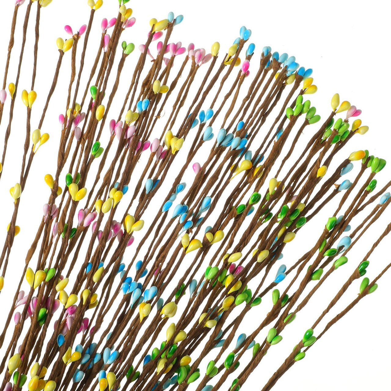 32 Pcs Easter Artificial Berry Garland Spring Pip Berry Sprays Pastel Picks Stems Floral Picks Stems for Easter Centerpieces Craft Wreath Making Home Decor (4 Colors)